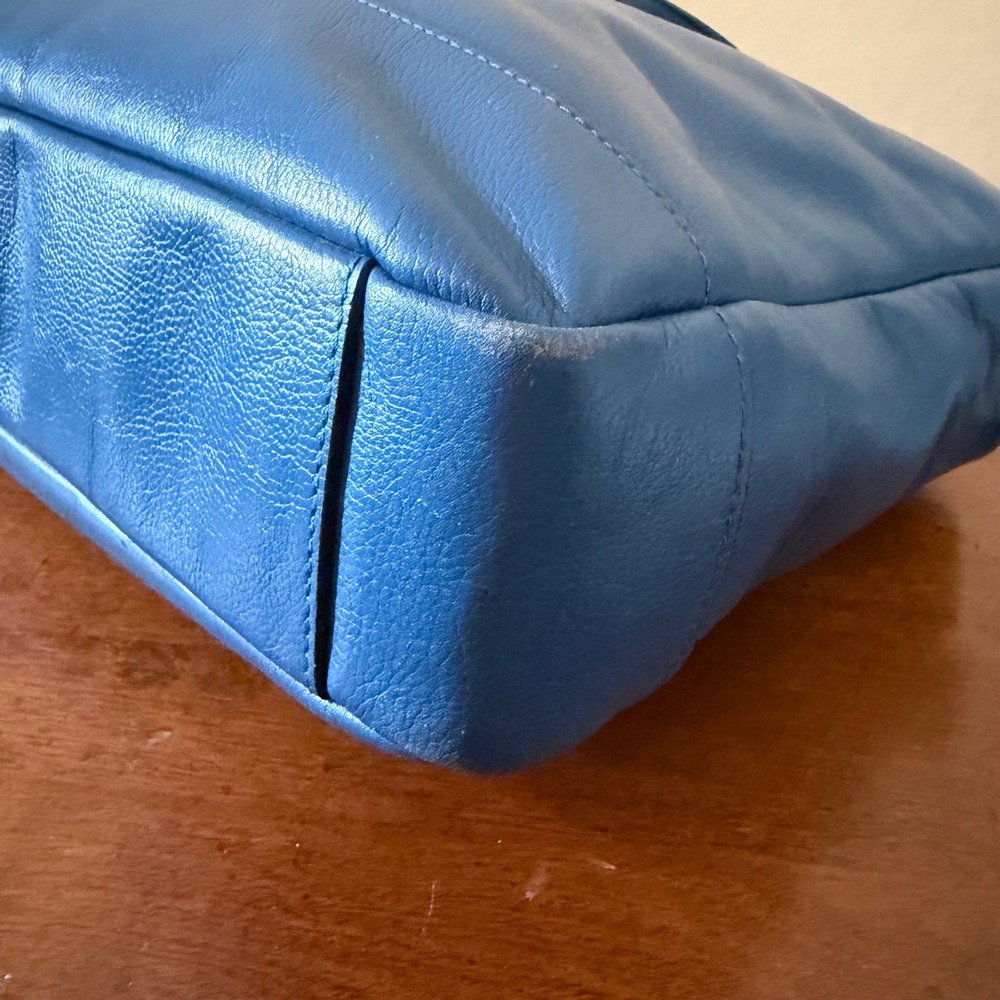 Coach Metropolitan Slim Briefcase Blue Leather Laptop Bag, Tote, Messenger bag - Picture 16 of 16